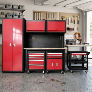 Armoire à outils robuste <span class=keywords><strong>en</strong></span> acier avec tiroirs, revêtement électrostatique, sur roulettes, pour atelier, <span class=keywords><strong>garage</strong></span>, usine, OEM, capacité de charge de 1200 kg - Product Image 2