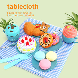 Ensemble de jeu de pique-nique 30 pièces avec cafetière, jouets de dessert, cadeau portable pour fête du thé des enfants - Product Image 4