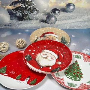 Nouvel ensemble de vaisselle en céramique rétro de luxe léger pour le thé de l'après-midi du Nouvel An et de Noël, motif de dessin animé, compatible micro-ondes - Product Image 1