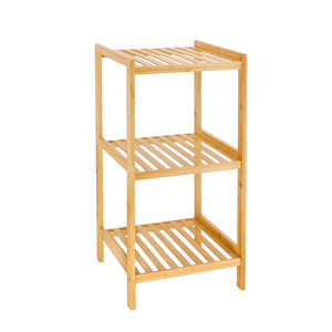 Soporte personalizado de 3 niveles de bambú para microondas, estante para horno, cocina y dormitorio, soporte de almacenamiento con tipo de pie para estante de baño - Product Image 1