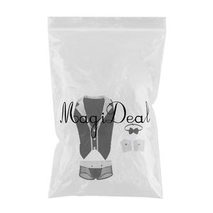 4 pezzi da uomo Sexy smoking Lingerie Kit Costume festa di Halloween papillon completo taglie forti in pelle - Product Image 5