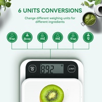 Balance alimentaire connectée intelligente en plastique, mini, numérique, pour cuisine, cuisson, pâtisserie, régime alimentaire, avec application, précision 0,1g, conforme ROHS