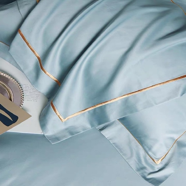 Fashion Luxury Design Bed Linen Wholesale Soft 100% Cotton Fitted Sheet Comfortable Home Textile