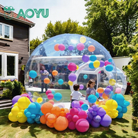 AOYU Dôme gonflable transparent, château gonflable, tente igloo publicitaire personnalisée pour location événementielle