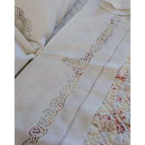 Sábanas Ajustables y Planas para Cama Doble Pietrochianese con Elegante Detalle de Encaje - Product Image 6