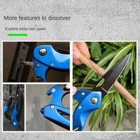 Couteau mousqueton bleu électrique avec clip de verrouillage rotatif, lame pliante, brise-vitre, idéal pour le camping, les sports et les activités de plein air, pour les acheteurs en gros