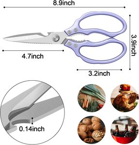 Ciseaux de cuisine multifonctions en acier inoxydable à cinq fonctions, ciseaux robustes pour os de poulet, ouvre-bouteille pour noix - Product Image 3
