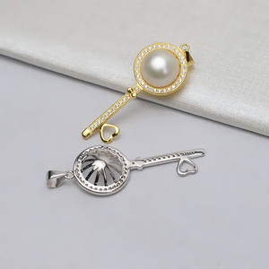 Pendentif en argent Han S925, pendentif en forme de cœur pour femme, bricolage, perle, plateau vide pour bijoux, accessoires 10-14, 616 - Product Image 2