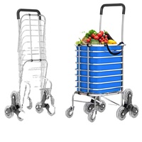Chariot de courses pliable, chariot de montée portable pour la maison, panier à légumes, petit chariot de transport
