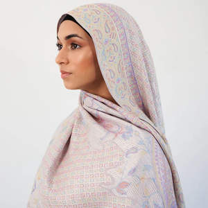 Chal de Cachemira Jacquard Personalizado de Alta Calidad Yomo para <span class=keywords><strong>Mujer</strong></span>, Estilo Étnico Paisley, Chal Tradicional con Borlas - Product Image 5