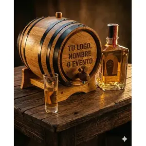 Barril de Roble Blanco Ecológico de 5 Litros con Soporte de Madera para el Añejamiento del Vino, The Barrel House - Product Image 5