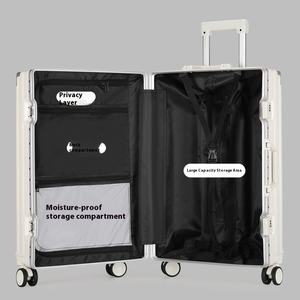 <span class=keywords><strong>Valise</strong></span> de voyage multifonctionnelle à coque rigide pour PC avec port USB, porte-gobelet, compartiment de confidentialité et roulettes pivotantes - Product Image 2