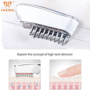 Brosse de massage multifonctionnelle 4-en-1 – RF, microcourant EMS, lumière rouge LED et vibrations haute fréquence pour le cuir chevelu, le visage et le corps - Product Image 4