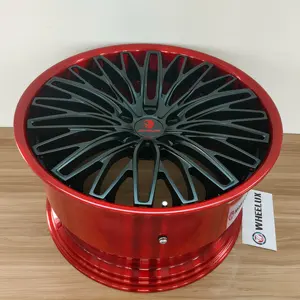 kundenspezifisch Hohe Qualität gebürstet rot Schleppstück ET50 fovea geschmiedetes Rad 19 20 Zoll 5X112 5X120 leichtmetallfelge für Corvette C8 Z06 Z51
