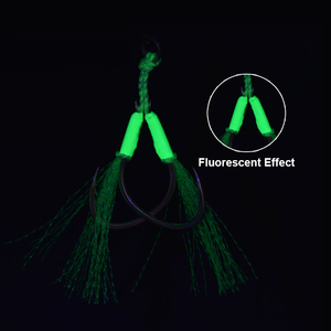 Móc câu jigging kép chất lượng cao 1 cái, thép carbon, câu cá biển, mồi câu cá, móc câu với phụ kiện jigging UV - Product Image 4
