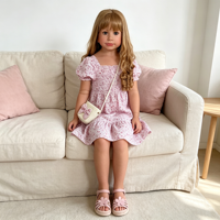 Poupée Reborn réaliste taille réelle 120 cm avec articulations mobiles, idéale pour les enfants en crèche et la présentation