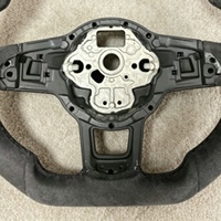 Volant pour Volkswagen VW Golf R8 6 7 MK7 GTI GTD GTE Polo Golf 7 7.5 GTI GOLF 6 Volant de voiture entièrement noir en Alcantara