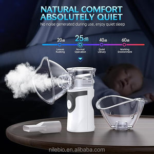 Nébuliseur portable avec 2 masques et embout buccal, fonctionnement silencieux, 2 modes réglables, machine rechargeable pour les voyages et l'usage domestique - Product Image 5
