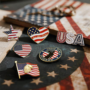 Spilla Bandiera Nazionale USA in Smalto Morbido Distintivo Patriottico Personalizzato Stelle e Strisce Adesivo in Lega Metallica Regalo Souvenir Evento Americano Promozionale - Product Image 4