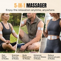 Appareil TENS 5-en-1, machine de massage EMS pour soulager progressivement les douleurs aux épaules, à la sciatique et au dos, avec sac de rangement