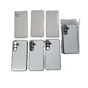 Con hoja de aluminio Venta caliente modelo 2d funda de sublimación Soporte personalización funda de teléfono móvil para Samsung S24