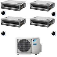 Mini climatiseur de plafond à conduits séparés 9000+12000+12000+12000 Btu R32 A+++ Climatiseur domestique à réfrigérant R32 H