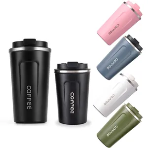 แก้วน้ำสุญญากาศสแตนเลส 304 แบบสองชั้น พร้อมฝาปิด ขวดกาแฟ - Product Image 1