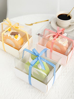Transparente Kuchen dekorations zubehör Macaron und Swiss Roll Box zum Backen von Desserts und Handtüchern für Kuchen rollen
