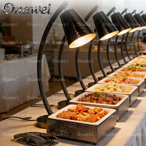 Lampe chauffante alimentaire Onawei – Lumière chauffante électrique commerciale pour la restauration, idéale pour les frites, les cafétérias, les buffets et les événements. - Product Image 2