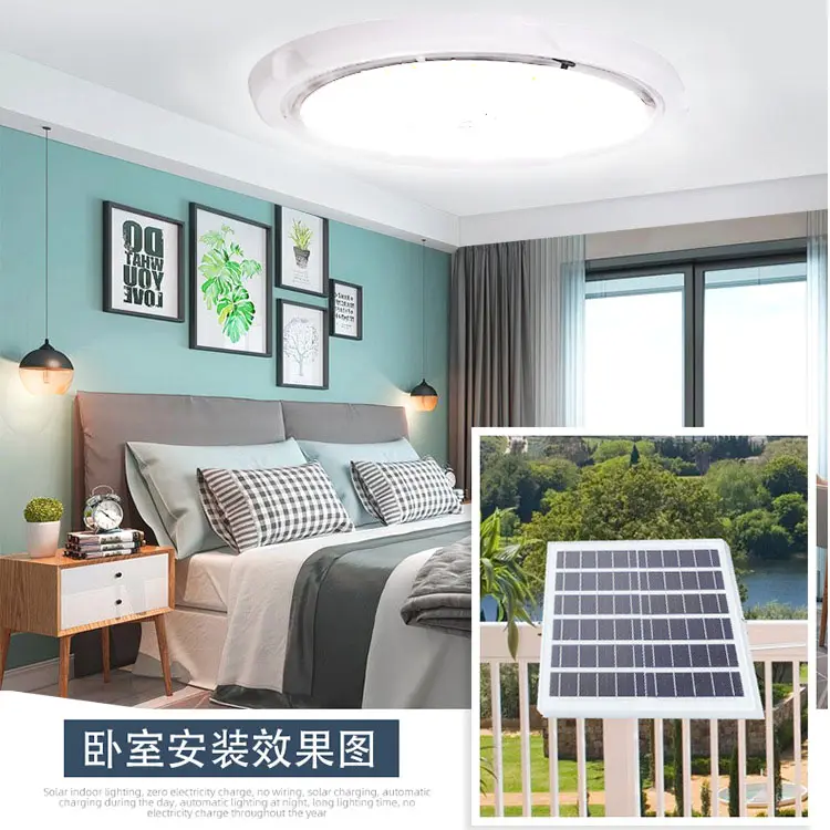 Plafonnier solaire durable Lampe de jardin extérieure Produit Plafonnier solaire d'intérieur Plafonnier de jardin Led
