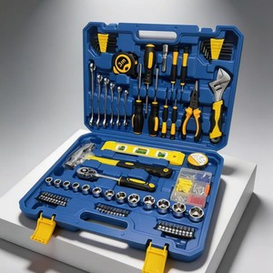 Professional Grade <b>Multi</b> Functional Tool Kit 1/2 In <b>Socket</b> Drive Carbon Steel Home Repair Hand Tool Box - Product Image 1