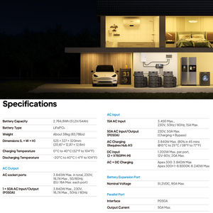 <span class=keywords><strong>BLUETTI</strong></span> Apex300 <span class=keywords><strong>EP500</strong></span> Pro Generador solar doméstico Baterías de 5000Wh con inversor de 3000W para Australia - Product Image 4