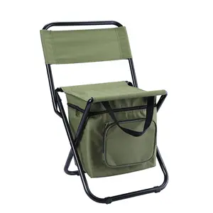 Mobili da esterno in ferro moderno pieghevole zaino sedia da campeggio portatile, custodia per il tempo libero e campeggio/
