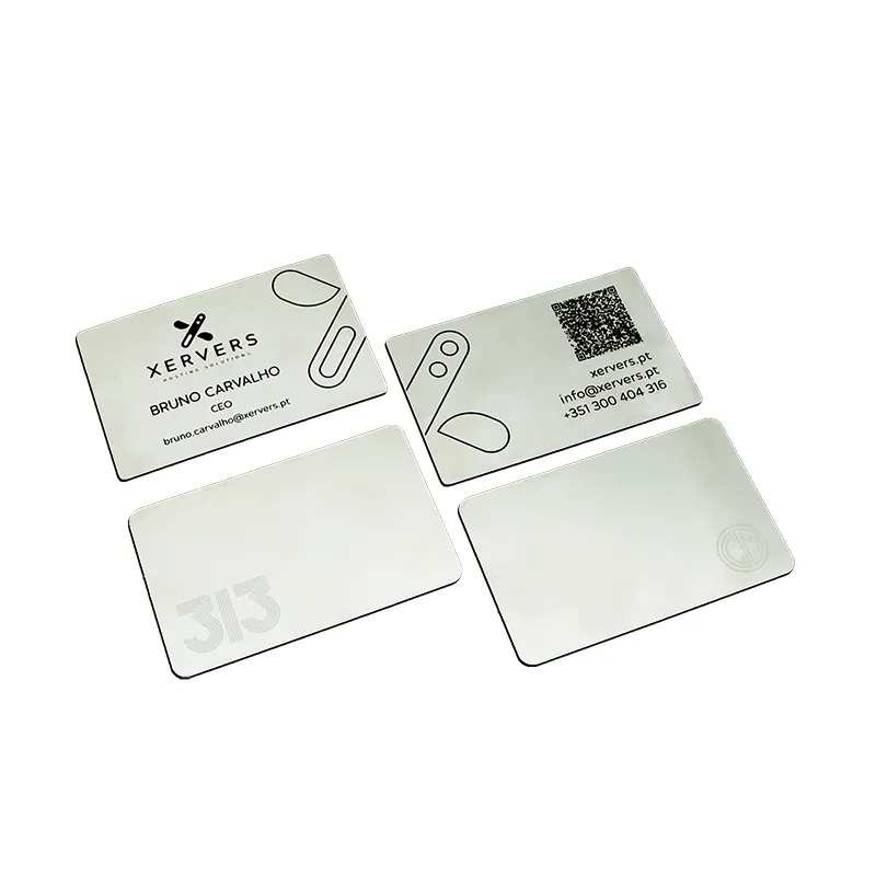 OEM & ODMステンレス鋼真鍮素材金属カード名刺カスタム金属名刺