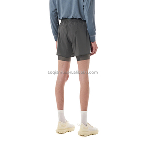 Pantaloncini da Corsa Casual a Doppio Strato per Uomo, Asciugatura Rapida, per Palestra e Corsa, con Logo Personalizzato, Stile Tinta Unita, Produzione di Fabbrica - Product Image 5
