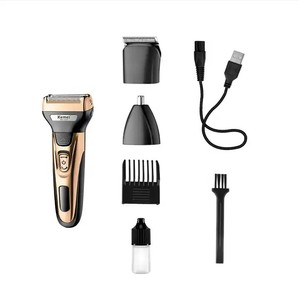 KEMEI-Tondeuse à cheveux 3 en 1, <span class=keywords><strong>rasoir</strong></span> électrique rechargeable, 3W, KM-1429, 3 têtes de coupe, recharge <span class=keywords><strong>sans</strong></span> <span class=keywords><strong>fil</strong></span> USB, pour hommes - Product Image 5