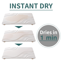 Plateau à vaisselle CC Super absorbant, absorption automatique de l'eau, anti-moisissure, avec pieds en bois pour usage domestique