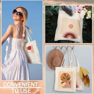 ถุงช้อปปิ้งผ้าแคนวาสสีขาวล้วนราคาส่งถูก ใช้ซ้ำได้  รับสกรีนโลโก้ - Product Image 4