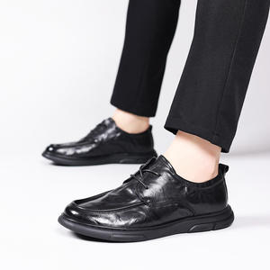Zapatos de cuero para hombre de nuevo estilo, transpirables y antideslizantes, hechos de cuero genuino y suave cuero de lujo, tipo Oxford. - Product Image 3