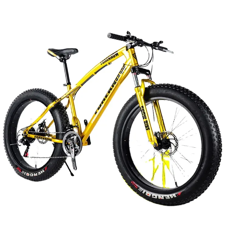 Completa sospensione adulto fat tire velocità 26 pollici mtb telaio in discesa giallo ciclo neve mountainbike grasso bici della bicicletta mountain bike