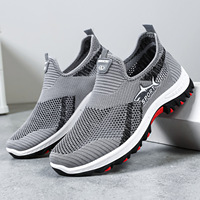 Chaussures de sport décontractées respirantes à semelle souple en maille tricotée pour hommes grandes tailles, modèle été, de la marque Shark