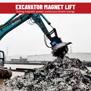 Imán para Motor Hidráulico de Excavadora |   Accesorio de Imán de Elevación Hidráulico |   Elevador Magnético para Excavadora, Manipulación de Chatarra de Acero - Product Image 5