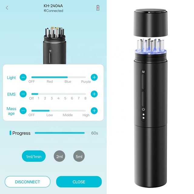Anti-Hair Loss Care Hair Oil Applicator Vibration Movable Adjustable Comb Head APP Intelligent Control Scalp Massage Devices