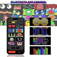 Panneau matriciel LED universel pour voiture USB 5V App Control RGB Pattern Digital Scrolling Message Soft Advertising Sign Board DIY New