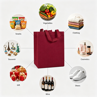 Sac fourre-tout non tissé de couleur unie, sac à main non tissé réutilisable pour la réception d'hôtel, emballage de cadeaux clients