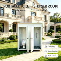 Cabine de toilettes préfabriquée portable, mini-maison, toilettes de camping, douche, siège de toilette, toilettes à la turque, salle de bain mobile