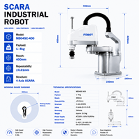 Robot Industrial SCARA de Alta Velocidad de 4 Ejes MB04SC-400, Carga Útil de 4 kg, Alcance de 400 mm, Control PLC para Clasificación y Ensamblaje