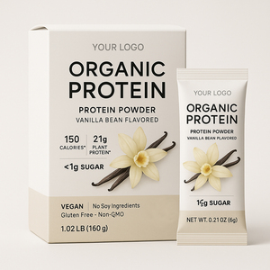 Suplemento Dietético Vegano de Proteína Orgánica Sin Soya y Sin Azúcar, Bajo en Carbohidratos, Certificado ISO, Refuerza el Sistema Inmunitario, Marca Privada, Venta Caliente - Product Image 1