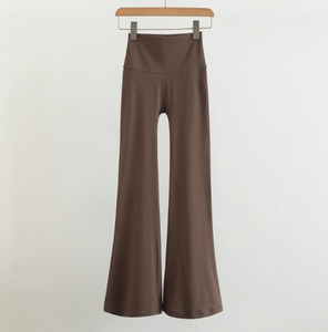 Pantalon de yoga à jambe large en nylon à séchage rapide, effet ventre plat et lifting des fesses, idéal pour le yoga et les tenues décontractées féminines - Product Image 3