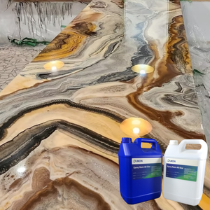 Kit de Résine Époxy Bi-Composant Cristal Clair 1:1 Auto-Nivelant pour Revêtement de Comptoir et Peinture Brillante de Meuble - Product Image 4